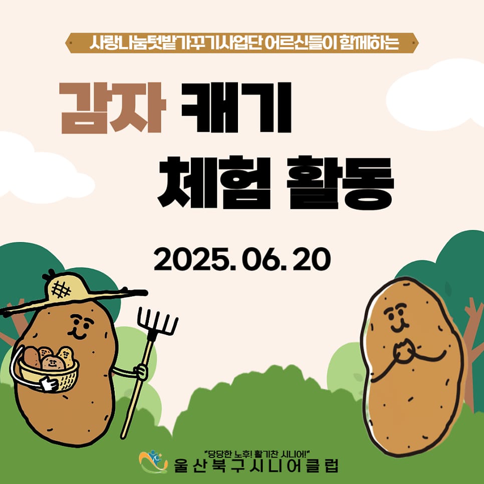 "사랑 나눔 텃밭사업단과 함께한 감자캐기 체험활동"